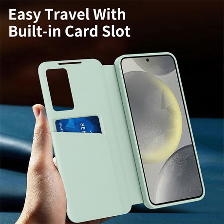 Husa de protectie Techsuit SmartView Series compatibil cu Samsung Galaxy S26 Ultra, Verde