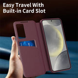 Husa de protectie Techsuit SmartView Series compatibil cu Samsung Galaxy S26 Plus, Rosu