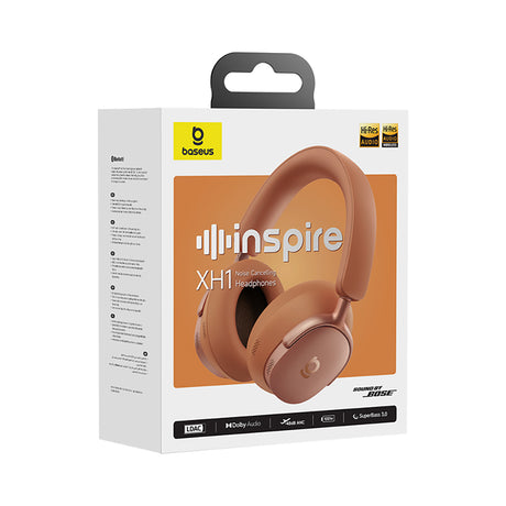 Casti Baseus Inspire XH1 (A0203600), Bluetooth 6.1, ANC, Roz Corai