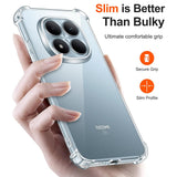 Husa de protectie Techsuit Shockproof Clear Silicone compatibil cu Xiaomi Redmi Note 15 Pro 4G, Transparent