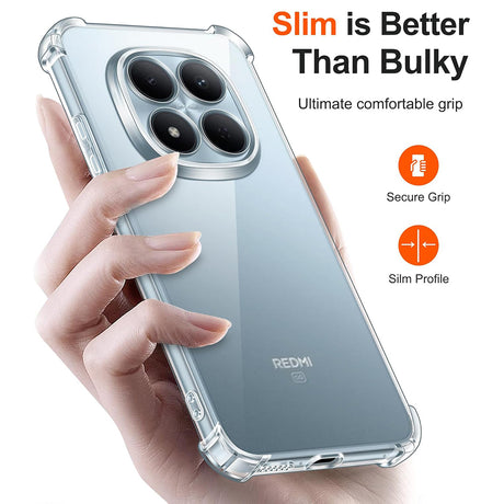 Husa de protectie Techsuit Shockproof Clear Silicone compatibil cu Xiaomi Redmi Note 15 Pro 4G, Transparent