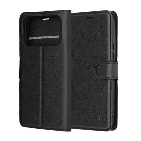 Husa de protectie Techsuit Leather Folio compatibil cu Xiaomi Poco F8 Ultra, Negru
