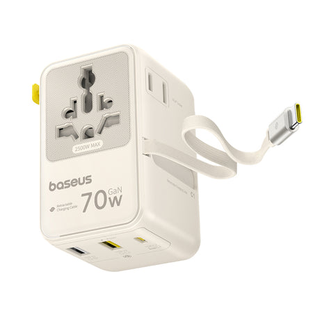 Adaptor Baseus EnerCore CG11 (E0307E01), 2AC+2U+2C 70W, Alb