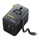 Adaptor Baseus PicoGo AG11 (E0307F00), 2x AC / 2x USB / USB-C, 45W, Negru