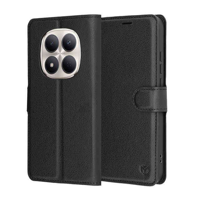 Husa de protectie Techsuit Leather Folio compatibil cu Xiaomi Redmi Note 15 Pro 5G, Negru