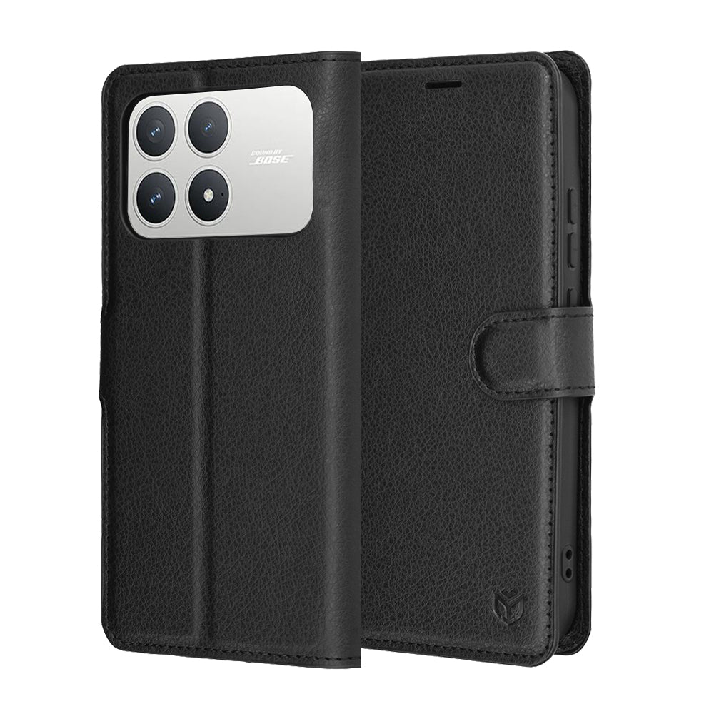 Husa de protectie Techsuit Leather Folio compatibil cu Xiaomi Poco F8 Pro, Negru