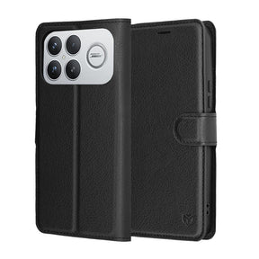 Husa de protectie Techsuit Leather Folio compatibil cu Xiaomi Poco F8 Ultra, Negru