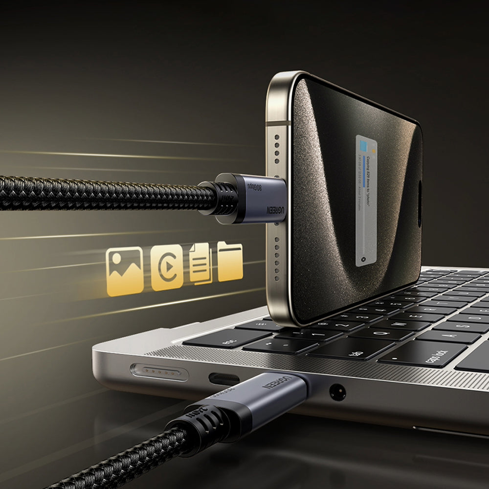 Cablu Ugreen L706 (65383), USB-C, 240W, 1m, Negru