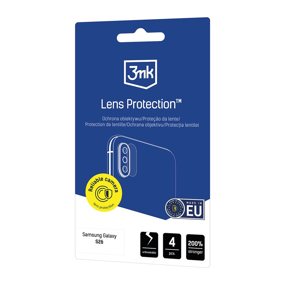 Folie de protectie 3mk Lens Protection (set de 4) compatibil cu Samsung Galaxy S26, Transparent