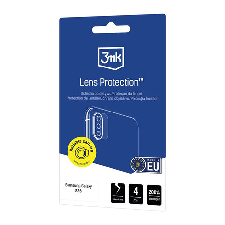 Folie de protectie 3mk Lens Protection (set de 4) compatibil cu Samsung Galaxy S26, Transparent