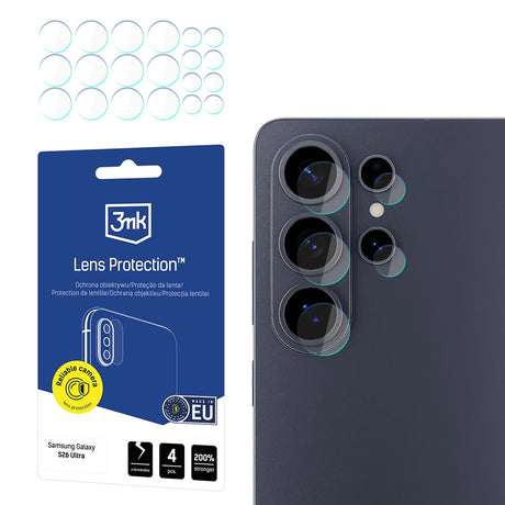 Folie de protecție pentru cameră 3mk Lens Protection, transparentă, pentru Samsung Galaxy S26 Ultra