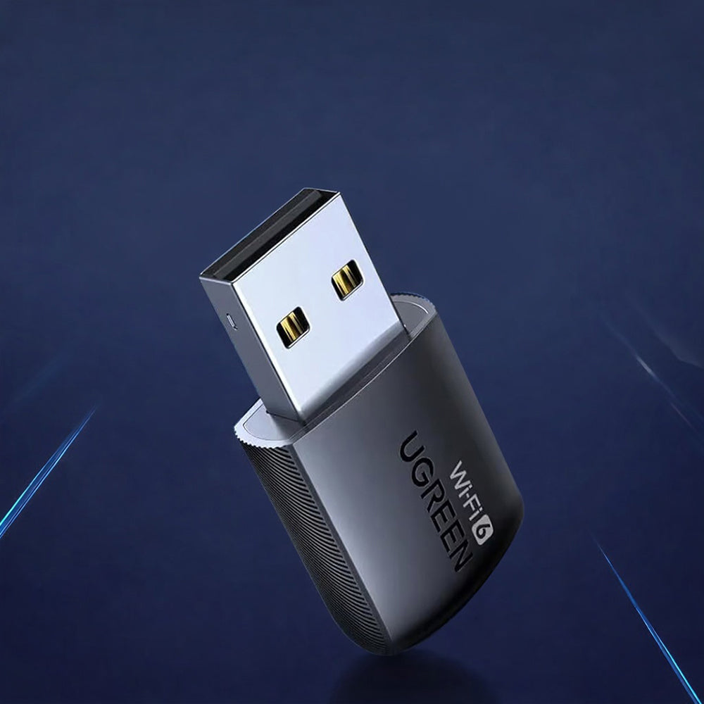 Adaptor Ugreen Wi-Fi Adapter CM762 (35264), USB, 2.4Ghz/5Ghz, Built-in Single Antenna, Monitoring Mode, Built-in Driver, Negru