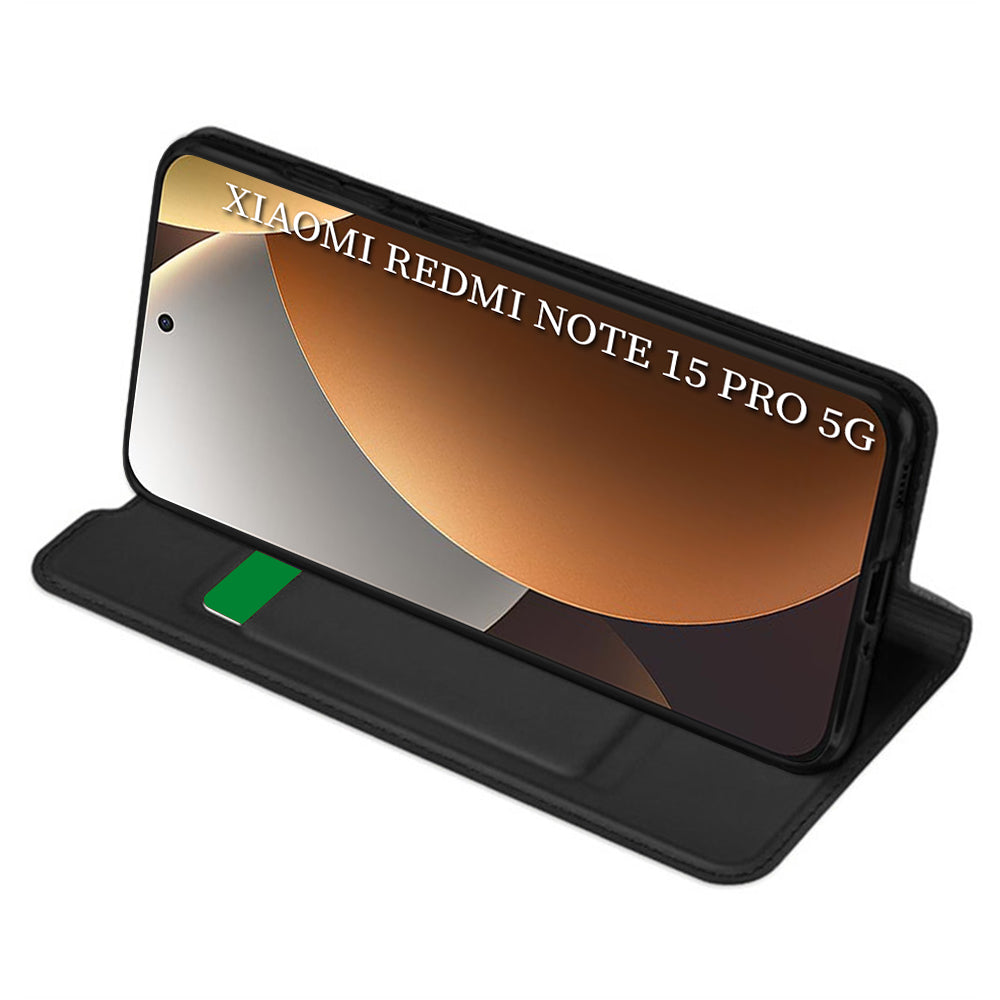 Husa de protectie Techsuit Magskin Book compatibil cu Xiaomi Redmi Note 15 Pro 5G, Negru