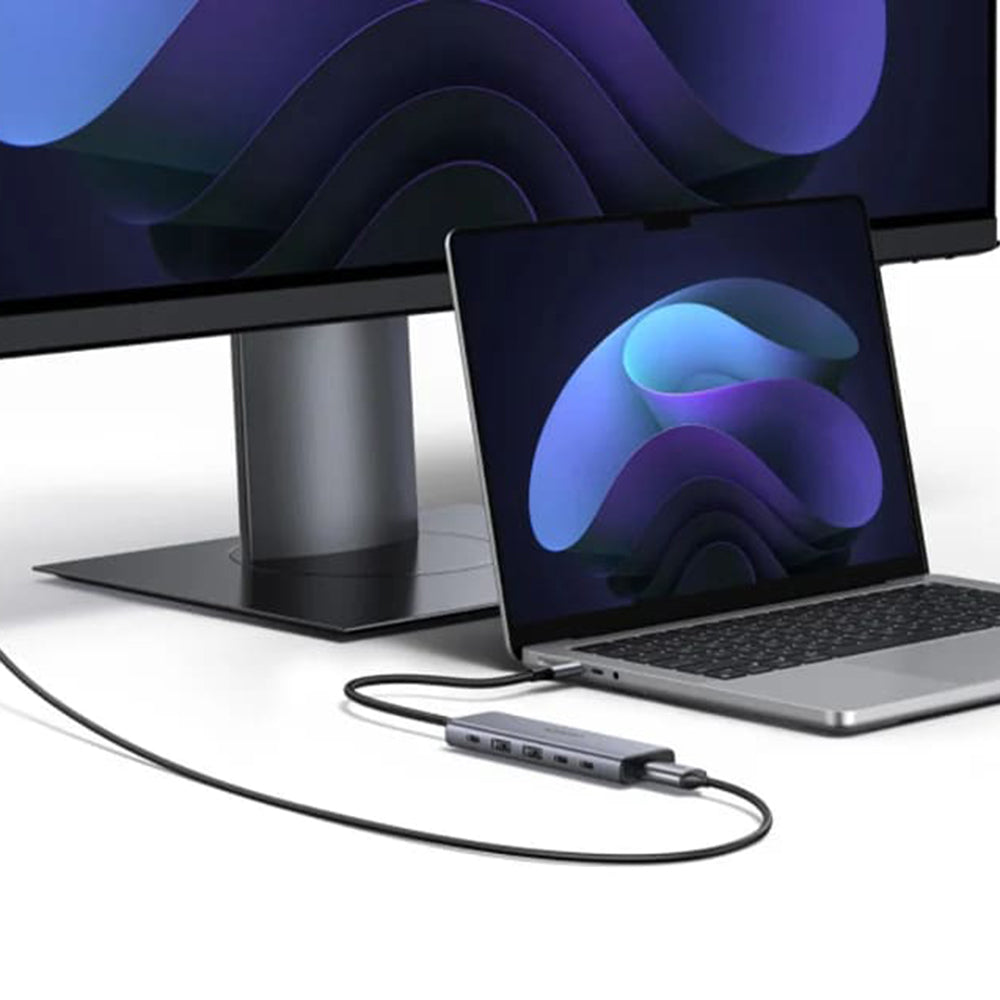 Hub/Dock Ugreen Docking Station CM511 (75586), USB-C to 2x USB 3.2, DP, 3x USB-C, 10Gbps, 4K@60Hz, PD100W, Gri