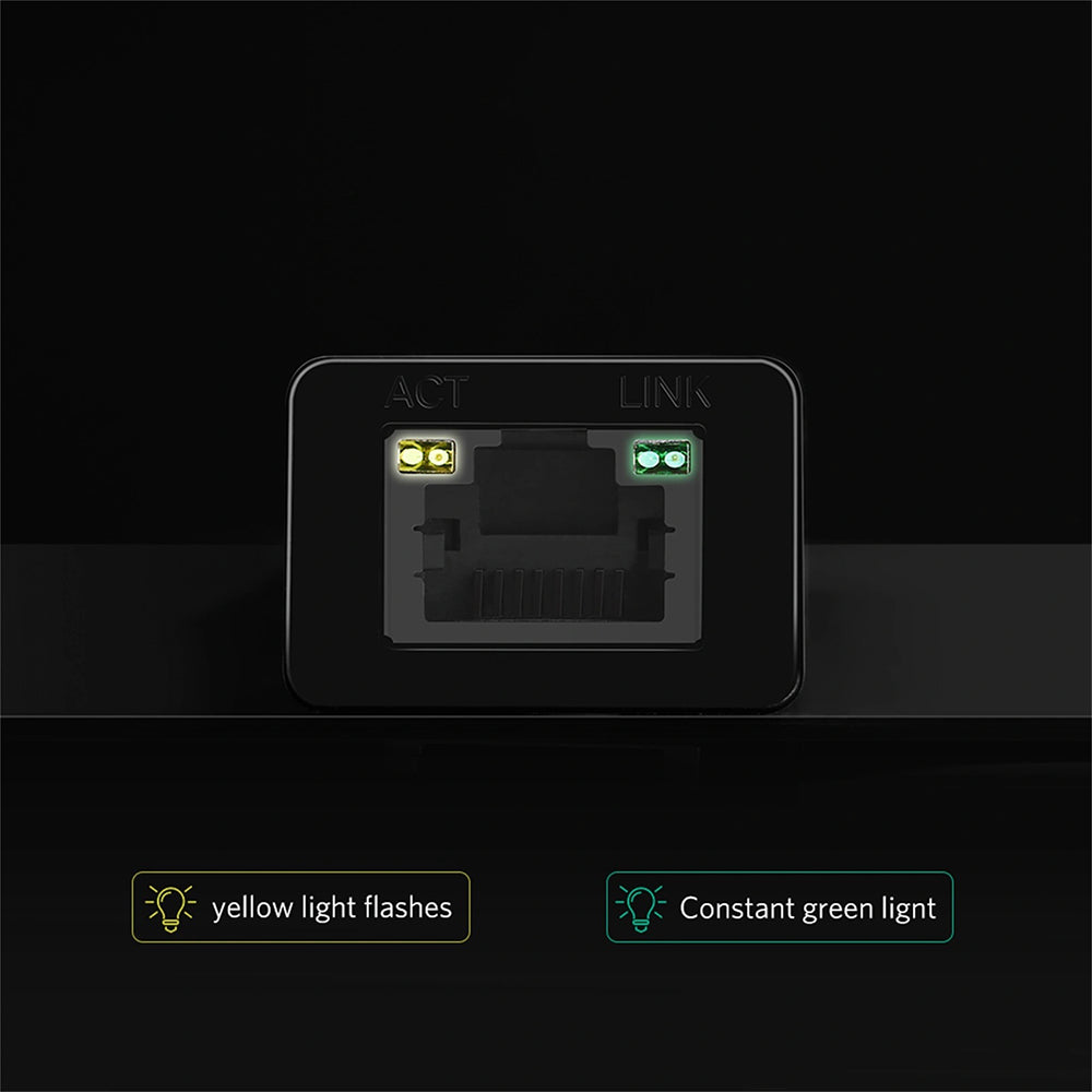 Adaptor Ugreen Ethernet Adapter US236 (50307), USB-C to RJ45 LAN Port, Plug & Play, Windows, macOS, 1000Mbps, Negru