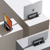 Suport Ugreen Vertical Laptop Stand LP258 (25706), Adjustable Width 0.5-1inch, Anti-Slip, Anti-Scratch Pads, Aluminum, Negru