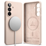 Husa de protectie Ringke Silicone MagSafe compatibil cu Samsung Galaxy S26 Plus, Roz Sand