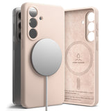 Husa de protectie Ringke Silicone MagSafe compatibil cu Samsung Galaxy S26, Roz Sand