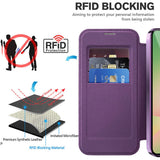 Husa de protectie Techsuit SmartMag Book compatibil cu Samsung Galaxy A57 5G, Mov