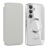 Husa de protectie Techsuit SmartMag Book compatibil cu Samsung Galaxy A57 5G, Gri