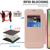 Husa de protectie Techsuit SmartMag Book compatibil cu Samsung Galaxy A57 5G, Roz