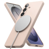 Husa de protectie Ringke Silicone MagSafe compatibil cu Samsung Galaxy S26, Roz Sand