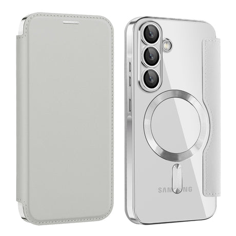 Husa de protectie Techsuit SmartMag Book compatibil cu Samsung Galaxy A37 5G, Gri