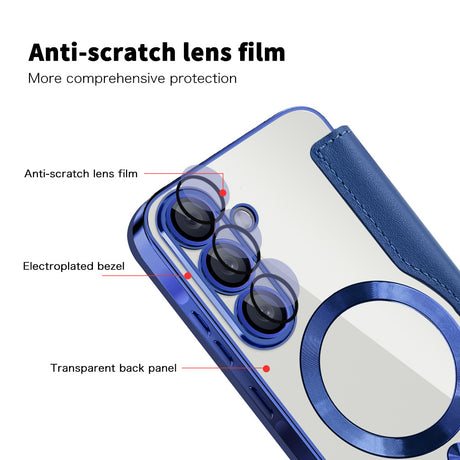 Husa de protectie Techsuit SmartMag Book compatibil cu Samsung Galaxy A37 5G, Albastru