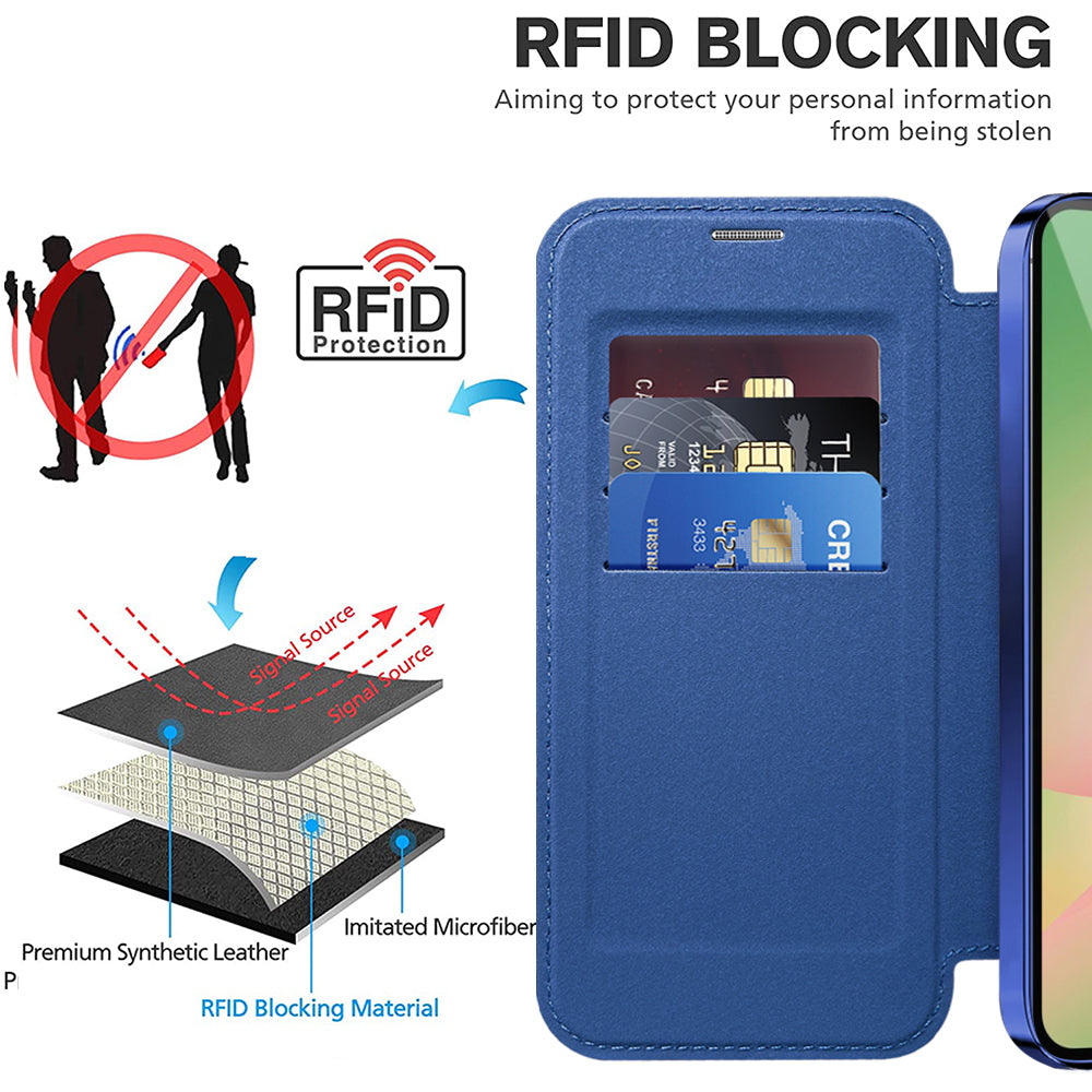 Husa de protectie Techsuit SmartMag Book compatibil cu Samsung Galaxy A37 5G, Albastru