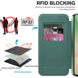 Husa de protectie Techsuit SmartMag Book compatibil cu Samsung Galaxy A37 5G, Verde