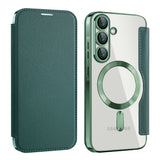 Husa de protectie Techsuit SmartMag Book compatibil cu Samsung Galaxy A37 5G, Verde