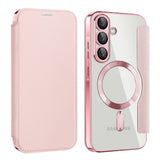 Husa de protectie Techsuit SmartMag Book compatibil cu Samsung Galaxy A37 5G, Roz