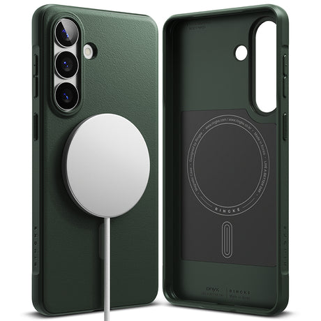 Husa de protectie Ringke Onyx MagSafe compatibil cu Samsung Galaxy S26 Plus, Verde Inchis