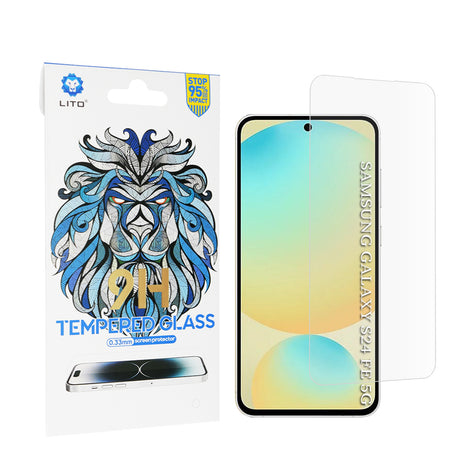 Folie de protectie Lito 2.5D Classic Glass compatibil cu Samsung Galaxy S24 FE, Transparent