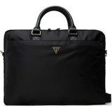 Geanta pentru Laptop 16", Unisex, Ajustabila - Guess Nylon Triangle Logo (GUCB15NTMLBK) - Black