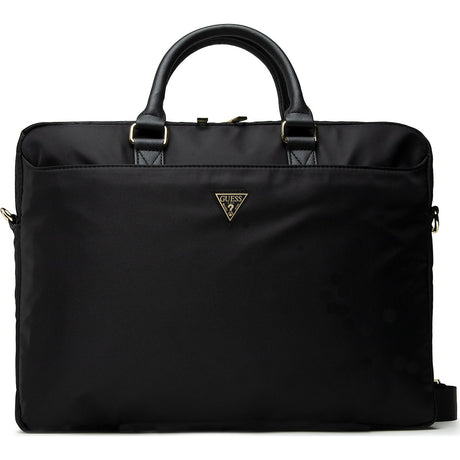 Geanta pentru Laptop 16", Unisex, Ajustabila - Guess Nylon Triangle Logo (GUCB15NTMLBK) - Black