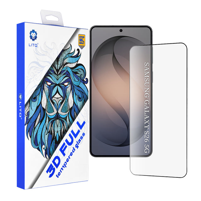Folie de protectie Lito 3D Full Cover compatibil cu Samsung Galaxy S26, Negru