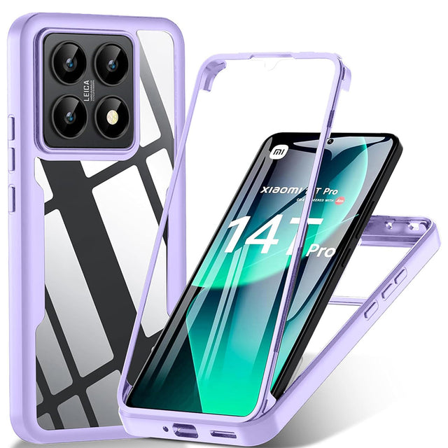 Folie de protectie Techsuit ColorVerse 360 Series + compatibil cu Xiaomi 14T Pro, Mov