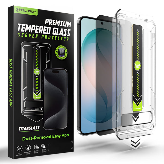 Folie de protectie Techsuit TitanGlass CrystalHD compatibil cu Samsung Galaxy S26 Plus, Privacy