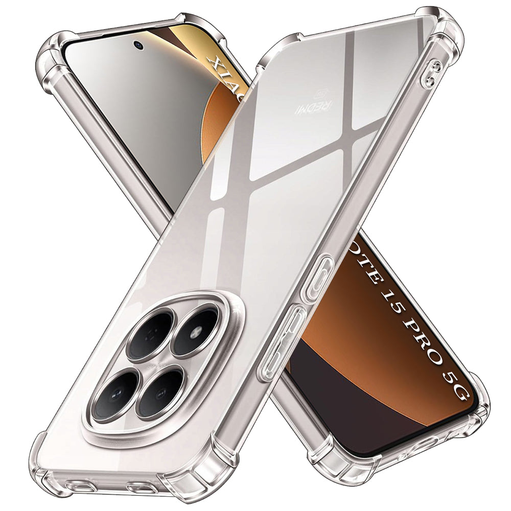 Husa de protectie Techsuit Shockproof Clear Silicone compatibil cu Xiaomi Redmi Note 15 Pro 5G, Transparent