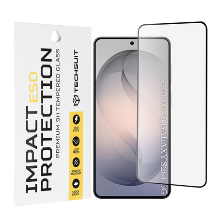 Folie de protectie Techsuit ESD Glass compatibil cu Samsung Galaxy S26 Plus, Negru