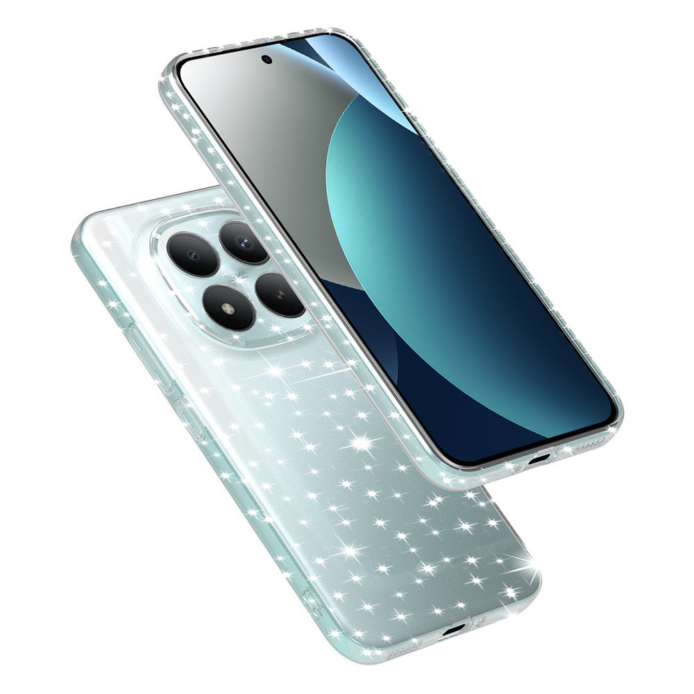 Husa de protectie Techsuit SparkleSkin Series compatibil cu Xiaomi Redmi Note 15 Pro+ 5G / Poco M8 Pro 5G, Transparent