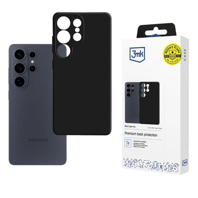 Husa de protectie 3mk Matt Pro compatibil cu Samsung Galaxy S26 Ultra, Negru