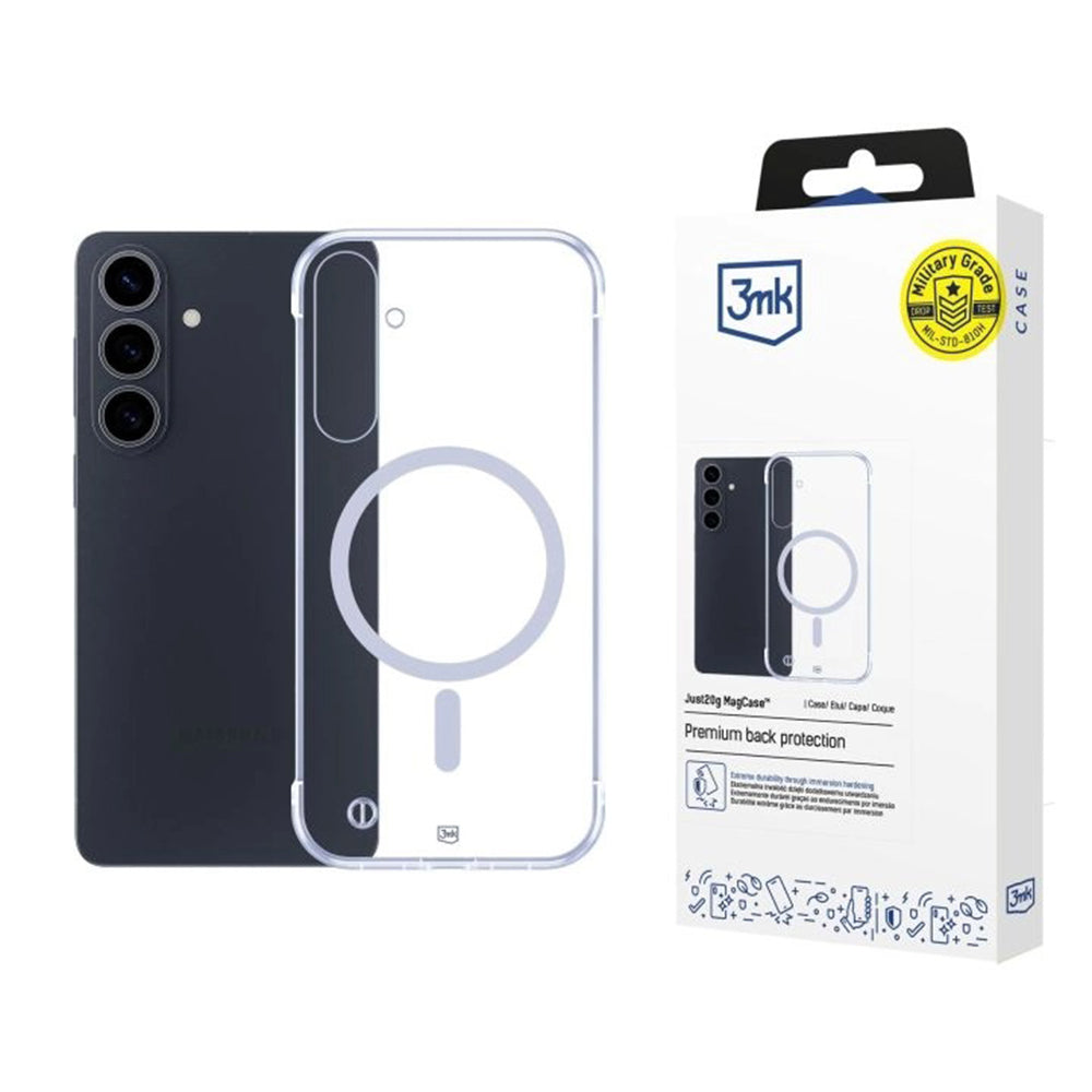 Husa de protectie 3mk Just20g MagCase compatibil cu Samsung Galaxy S26 Plus, Transparent