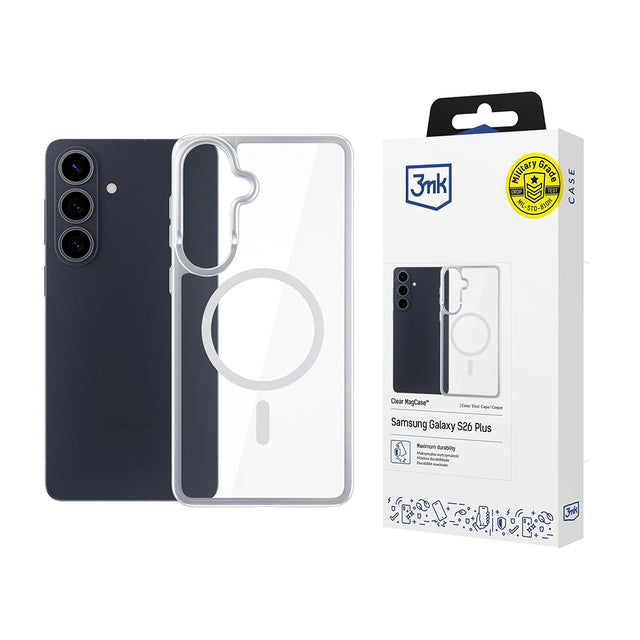 Husa de protectie 3mk Armor MagCase compatibil cu Samsung Galaxy S26 Plus, Transparent