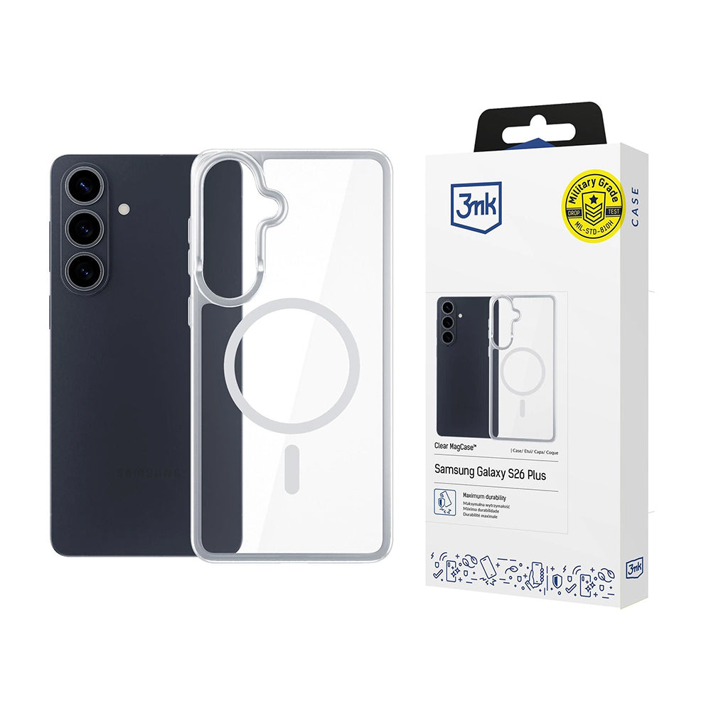Husa de protectie 3mk Armor MagCase compatibil cu Samsung Galaxy S26, Transparent