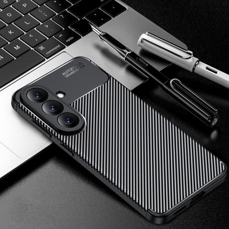 Husa de protectie Techsuit CarbonFiber compatibil cu Samsung Galaxy S26 Plus, Negru