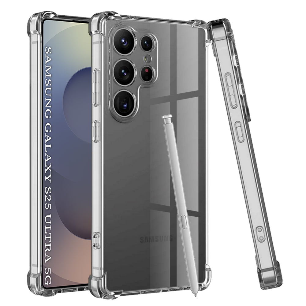 Husa de protectie Techsuit Shockproof Clear Silicone compatibil cu Samsung Galaxy S25 Ultra, Transparent