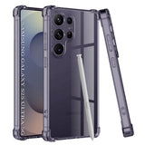 Husa de protectie Techsuit Shockproof Clear Silicone compatibil cu Samsung Galaxy S25 Ultra, Negru Fumuriu