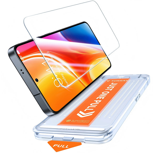 Folie de protectie Torras GlassGo Install Master compatibil cu Samsung Galaxy S26, Transparent